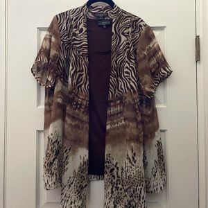 Elementz TwinSet w Brn Cami & Long Flutter Top 1X